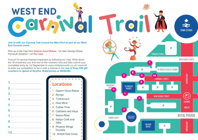 West End Carnival Trail Map